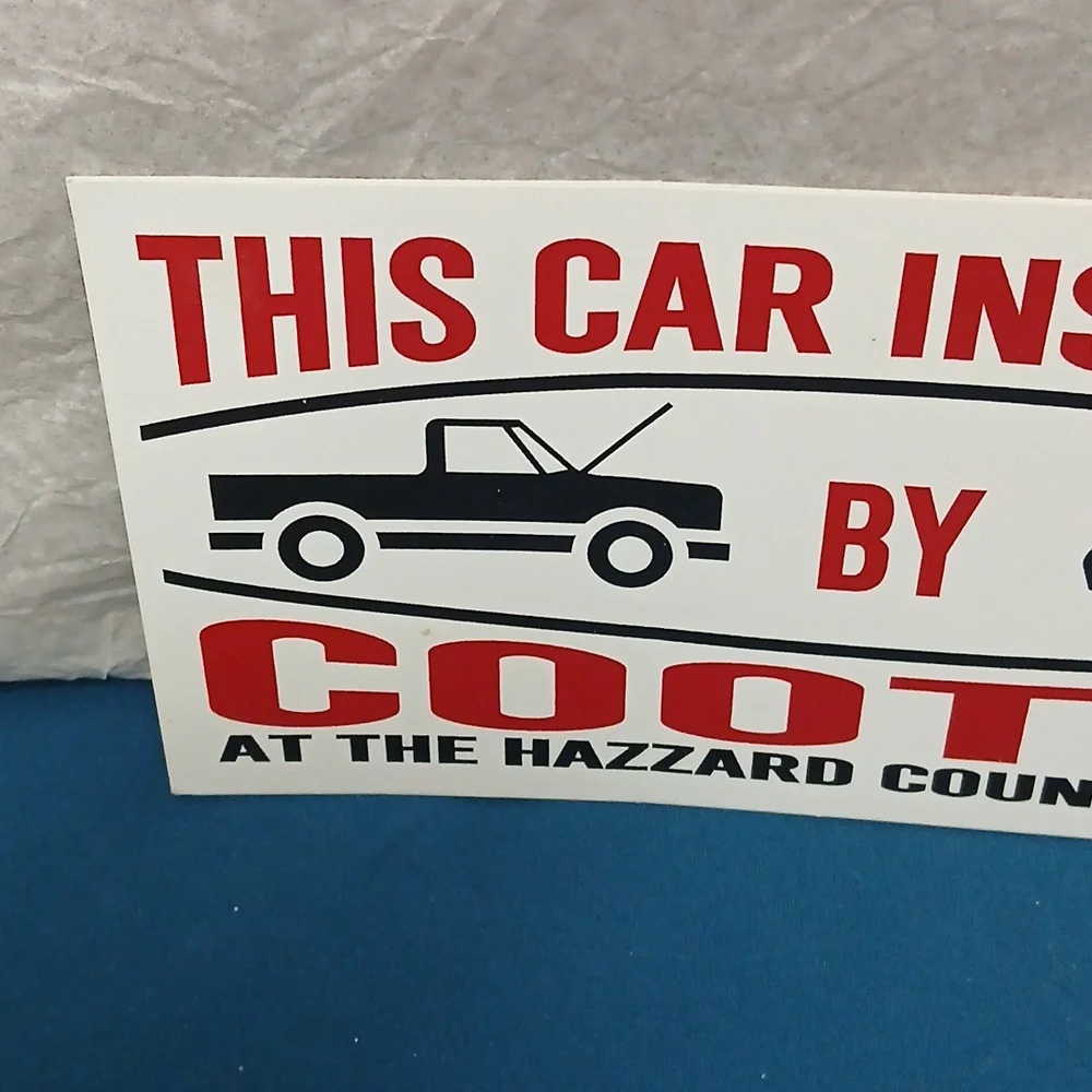Cooter Garage/Car Decal/Sticker - Red, Black And White NWOT